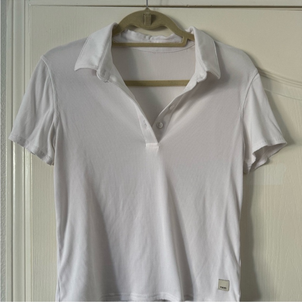 Vuori Women's White Mudra Polo Tee